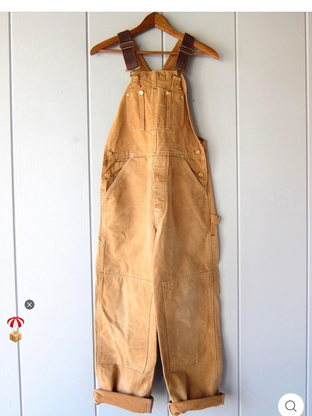 Women's Tan Carpenter Overalls Jumpsuit